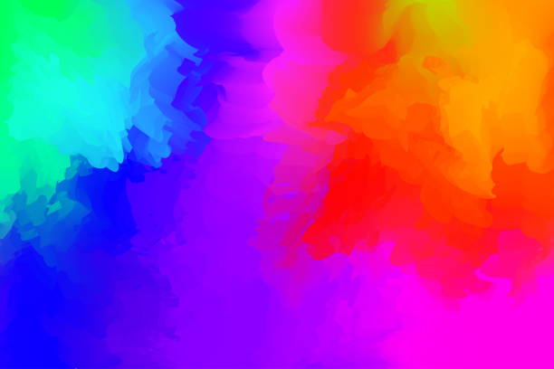 istock abstract colorful mixed for background, rainbow watercolor stains paint for card banner advertising, art painting blue colors with watercolor brush style full frame, acrylic watercolor colorful paint 1265038678