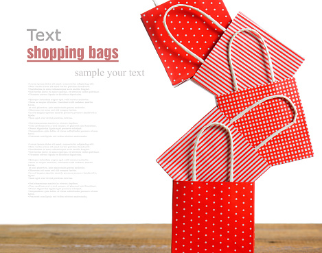 red shopping bags