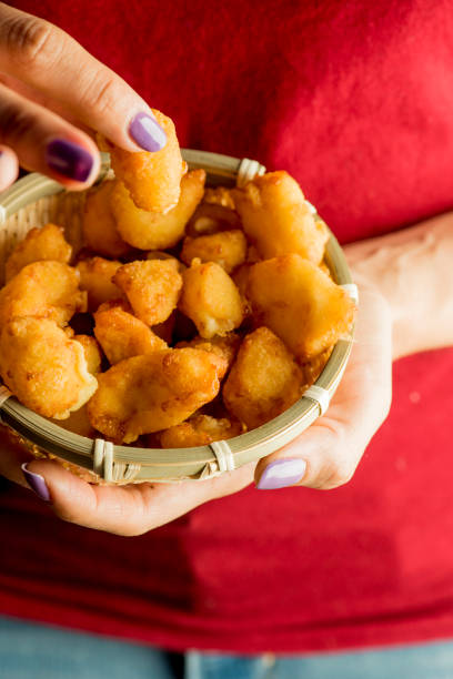istock Mozzarella sticks. Cheese sticks. Classic American appetizer favorite. Fried cheese with cheddar cheese dipped in beer battered, tempura flakes, deep fried and served with spicy marinara dipping sauce. 1265040565