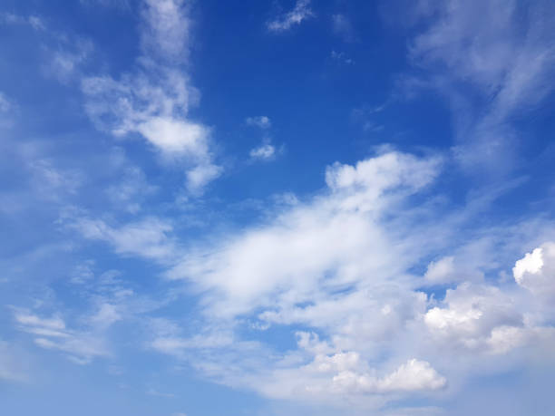 istock Blue sky clouds background. Beautiful landscape with clouds 1265041499