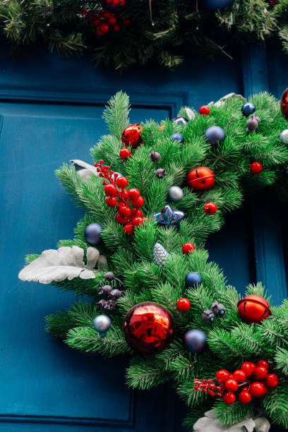 istock Christmas decor of the front door. 1265044527