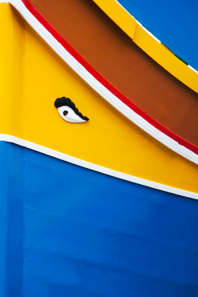 Wooden fishing boat in the water, close-up, Venezuela