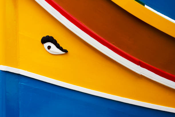 A detail of the colorful Maltese boats in the village of Marsaxlokk - Canon ESO 7D - 50mm