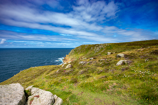 View from the Land's end peninsular, the most westerly point on the English mainland.