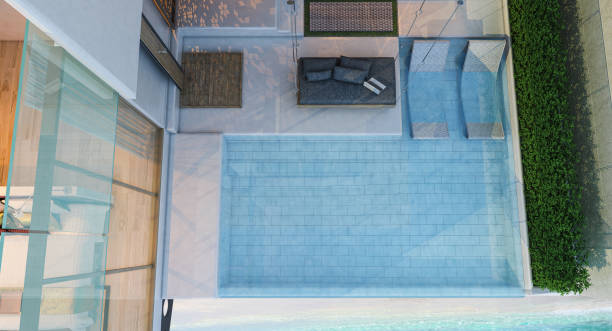 istock Modern house with a swimming pool 1265050789