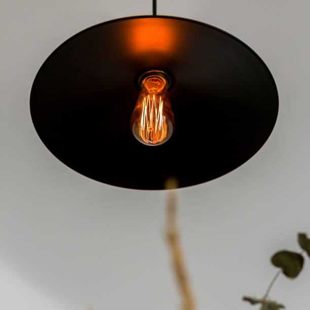 istock Industrial style pendant lamp, close-up 1265054055