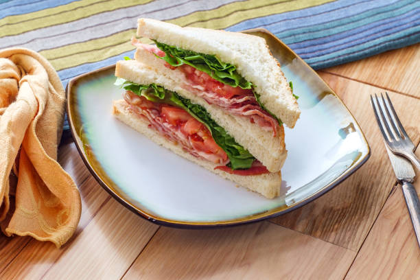 istock BLT Bacon Lettuce and Tomato Sandwich 1265056032
