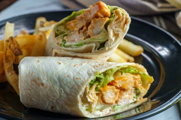istock Buffalo Chicken Sandwich Wrap 1265056054