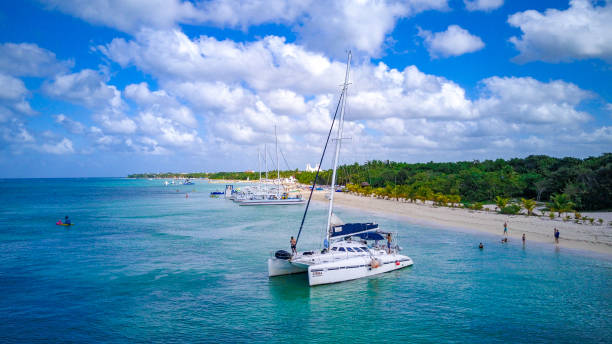 istock boat on a tropical beach aerial 1265056804