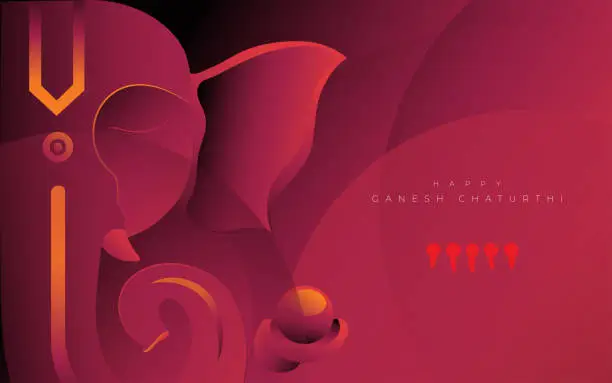 Vector illustration of Ganesh Chaturthi Festival Background