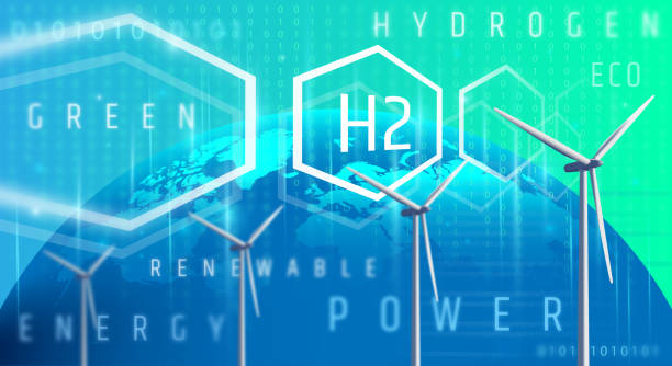 green hydrogen: an alternative that reduces emissions and cares for our planet. - power equipment imagens e fotografias de stock