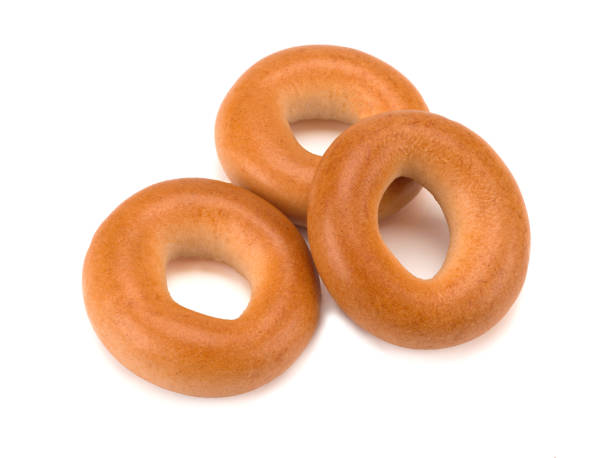 istock Fresh dry bagel isolated on white background 1265071750