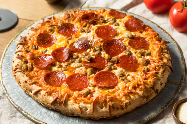 istock Homemade Meat Lovers Pepperoni Pizza 1265074755