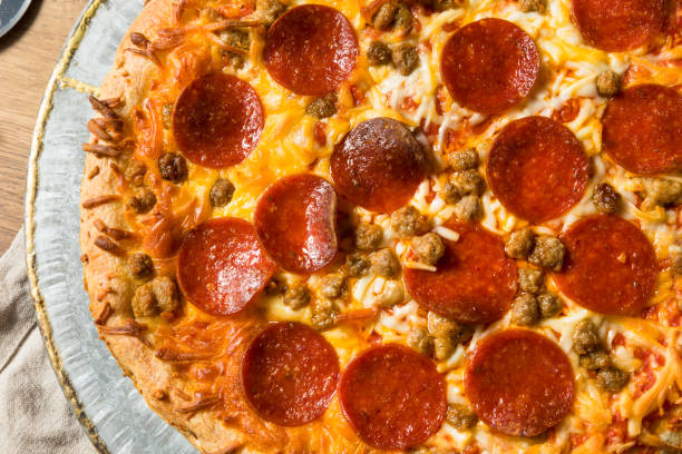 istock Homemade Meat Lovers Pepperoni Pizza 1265074782