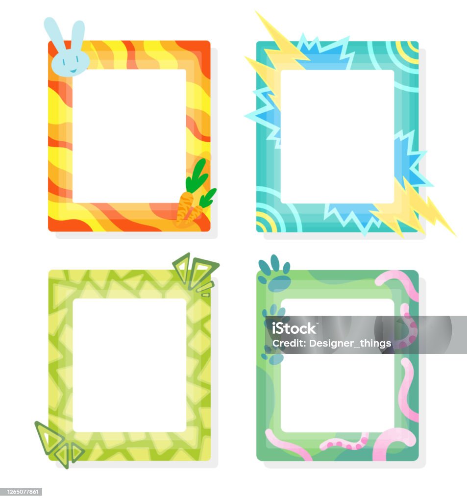 Simple Comic Frame Comic Frames In Cartoon Style Decorative Vector Frames Template ...