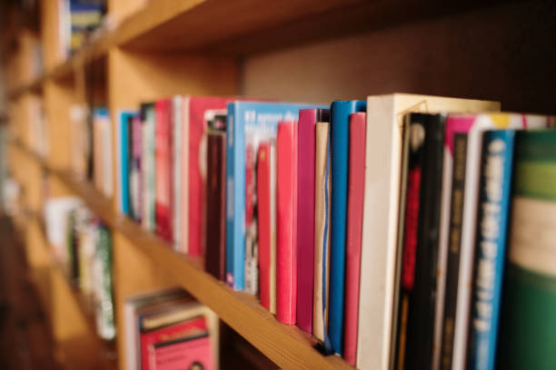 istock Books in a bookshelf 1265077950