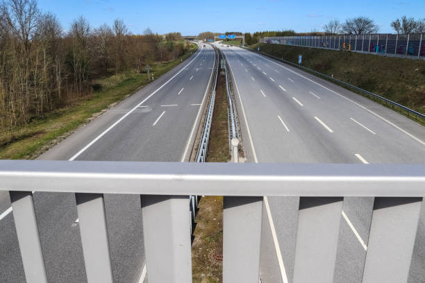 istock Perspective view on a european highway on a sunny day. 1265078930