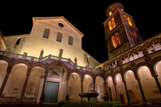 Salerno Cathedral, Salerno, Italy stock photo