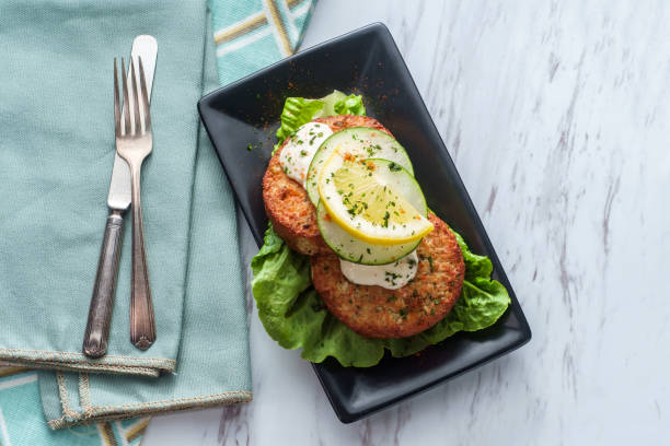 istock Crab Cakes Tartar Sauce 1265085970