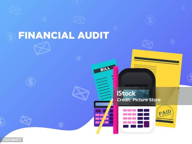 Fun Audit Graphics Vector Audit Vector Illustration For Posters And Banners With Copy Space Stock ...