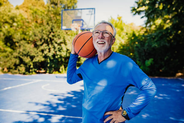 istock Active senior man ready to play basketball 1265087018