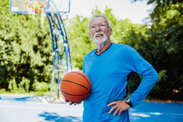 istock Active senior man ready to play basketball 1265087051