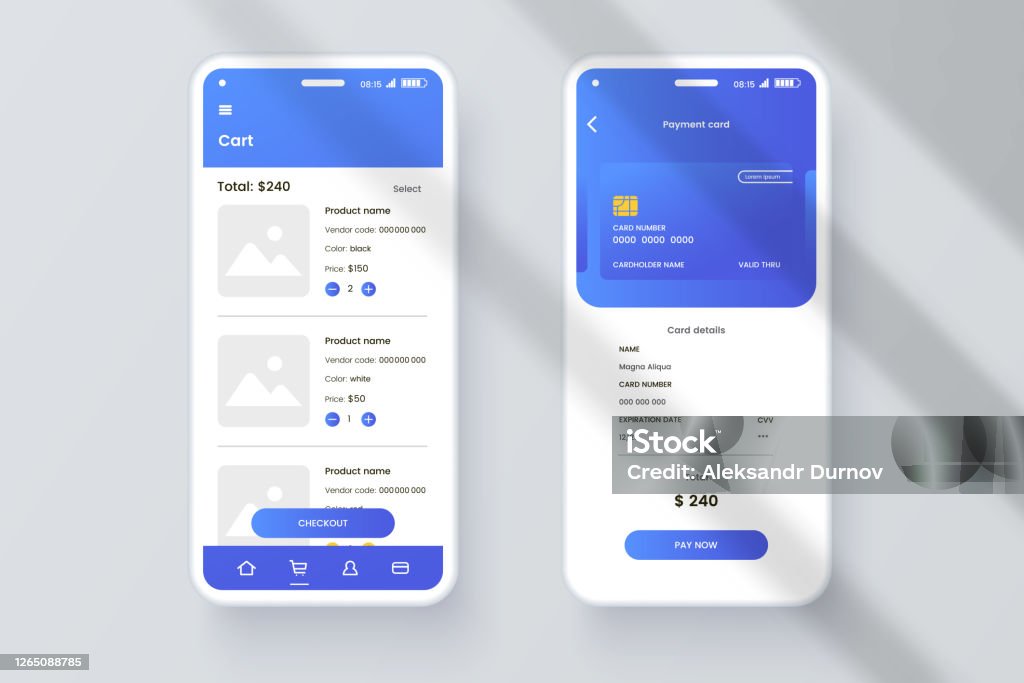 Phone Screen Gui Mobile Phone Screen Mockup For Application Interface Presentation User ...