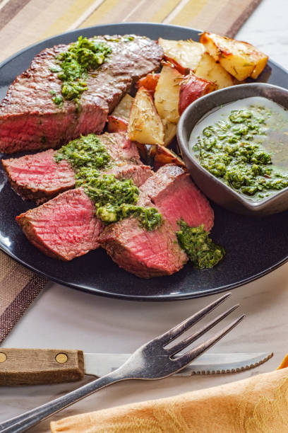 istock Chimichurri Steak and Potatoes 1265089125