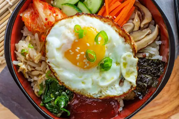 Authentic Korean Cuisine vegetarian cold Bibimbap