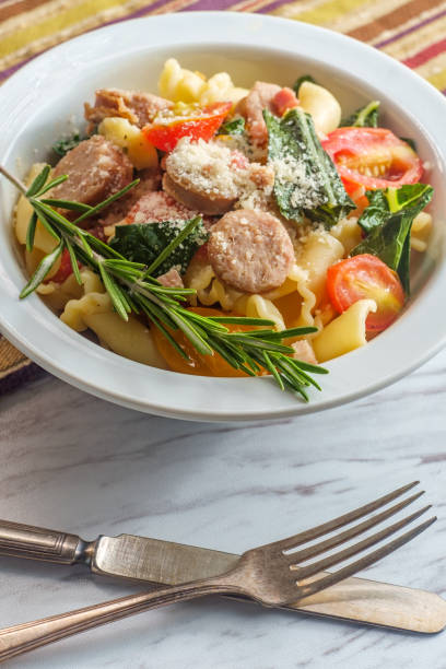 istock Bratwurst Kale Campanelle Pasta 1265090582