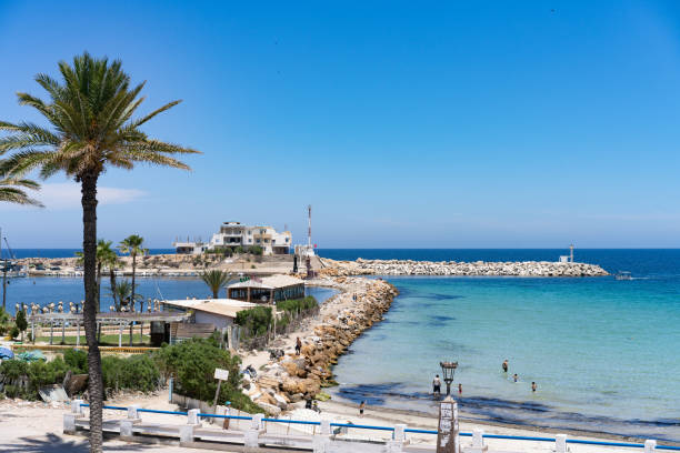 Monastir View of Monastir . Selective focus. tunisia beach stock pictures, royalty-free photos & images
