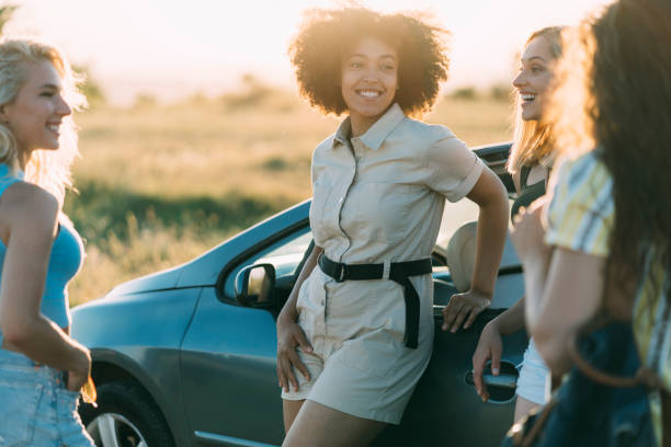 istock Happy young women on the road 1265104905