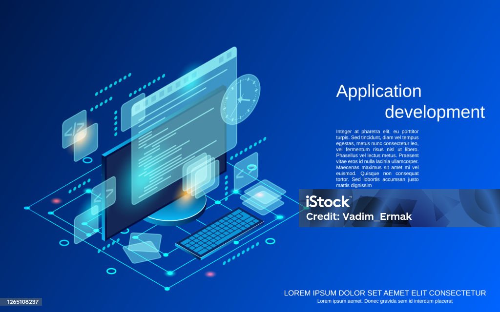 Application Development Program Coding Vector Concept Stock ...