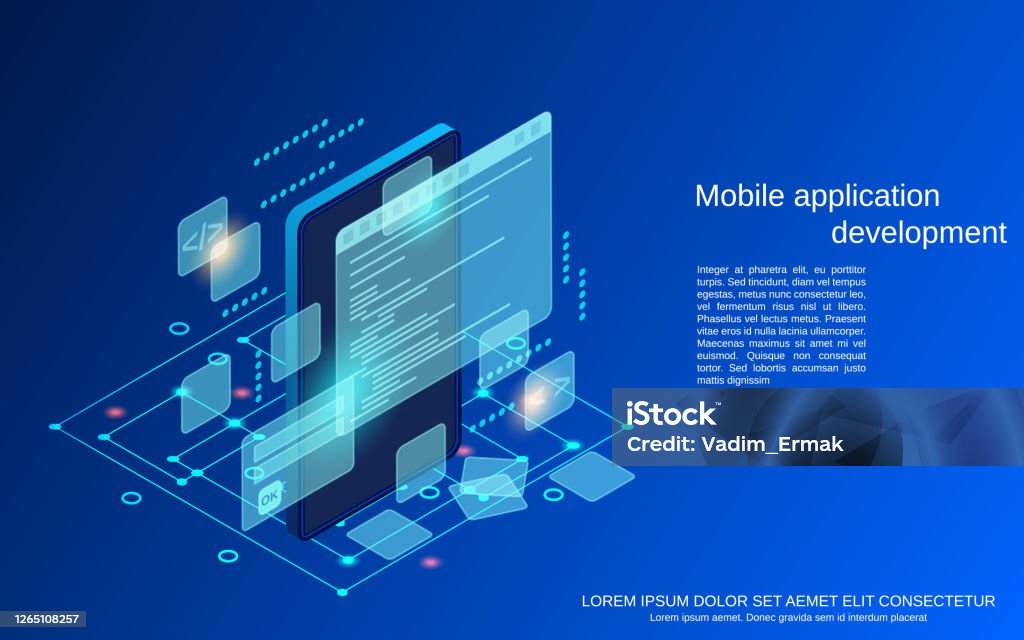 Mobile Application Development Program Coding Vector Concept Stock ...