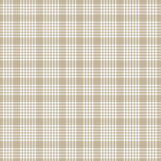 ilustraciones, imágenes clip art, dibujos animados e iconos de stock de colección de patrones sin costura de tartán de cuadroide marrón - tartan plaid textured pattern