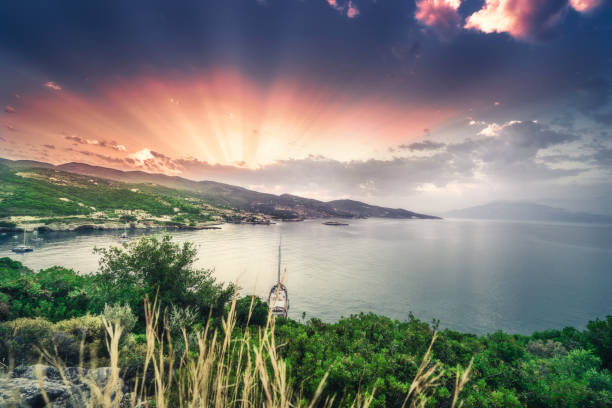 Makris Gialos bay at sunny dawn.Zakynthos, Greece