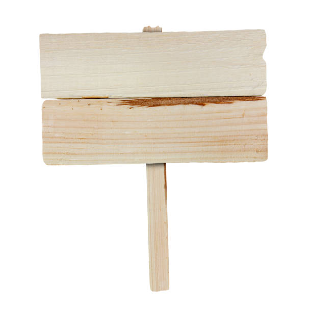 istock Wooden sign isolated on white background with clipping path. 1265125018