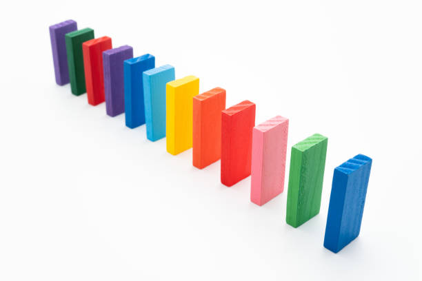 istock Colorful dominoes on a white background 1265125308