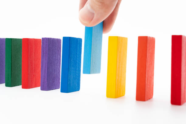 istock Colorful dominoes on a white background 1265125328