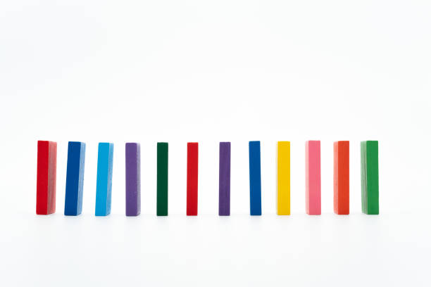 istock Colorful dominoes on a white background 1265125514