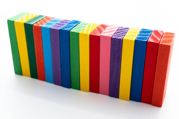 istock Colorful dominoes on a white background 1265125915