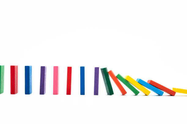istock Colorful dominoes on a white background 1265125919