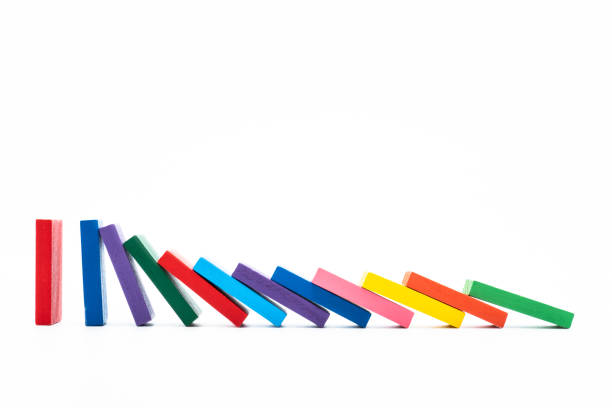 istock Colorful dominoes on a white background 1265125924