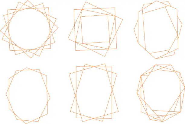Vector illustration of geometric frames