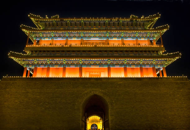 qianmen gate zhengyang männer tiananmen platz peking china - ming china forbidden city emperor stock-fotos und bilder