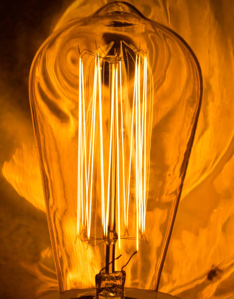 istock Antique electric filament light bulb close up. Zagreb, Advent 1265142283