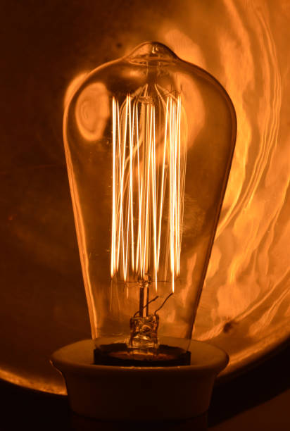 istock Antique electric filament light bulb close up. Zagreb, Advent 1265142284