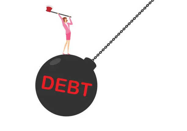 Vector illustration of Freedom From Debt