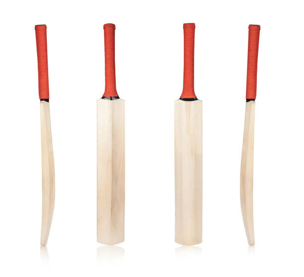 cricket bat isolated on white background, wooden cricket bat all angles studio shot cutout cricket bat isolated on white background, wooden cricket bat all angles studio shot cutout cricket bat stock pictures, royalty-free photos & images