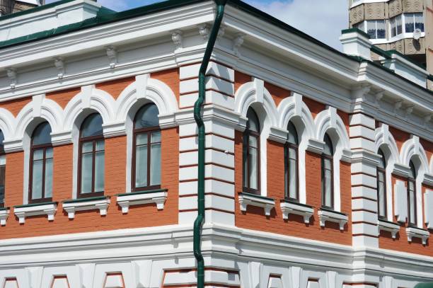 istock The restored facade of a building 1265149575